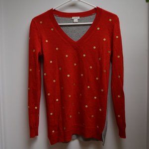 J. Crew Color-Block V-Neck Sweater in Women's S